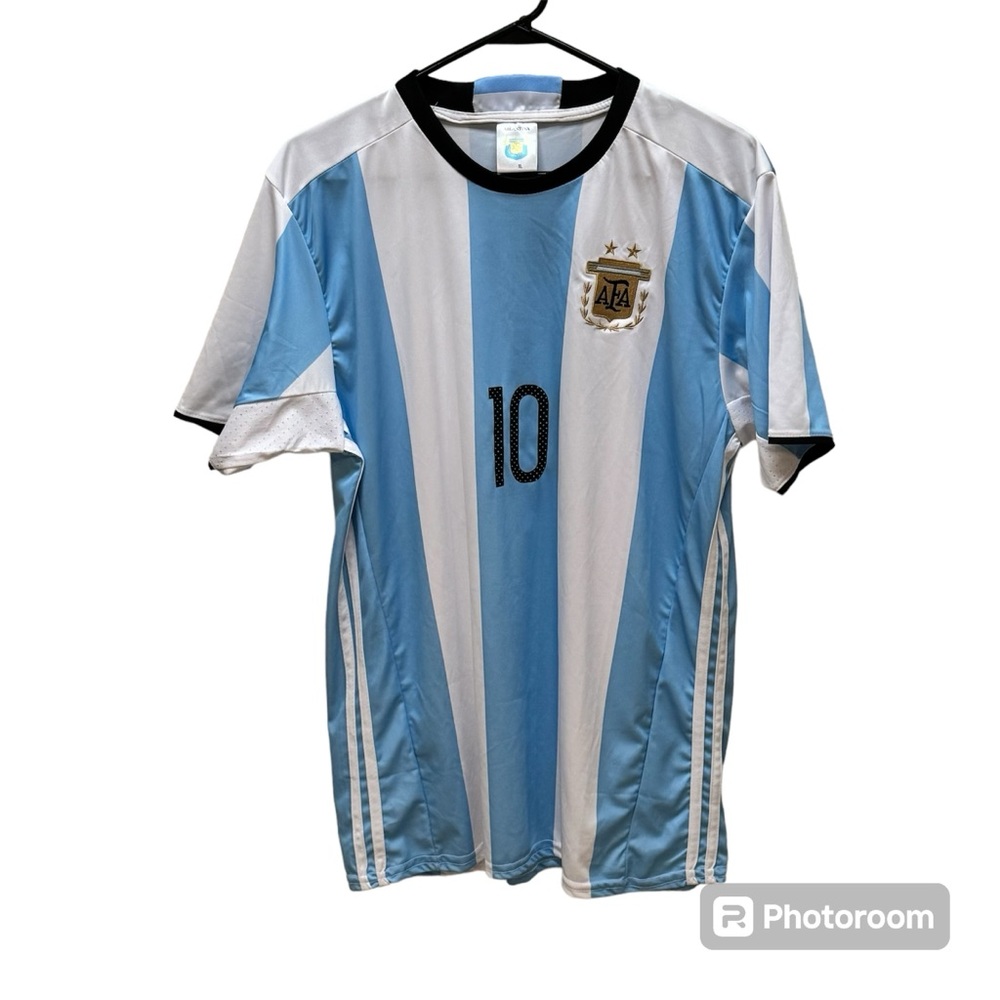 Argentina Men’s #10 Lionel Messi World Cup Soccer Style Jersey Size XL